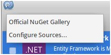 Options available for currently provided NuGet g
